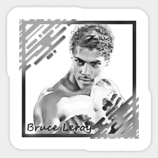 Bruce Leroy in Black & White Frame Concept Sticker